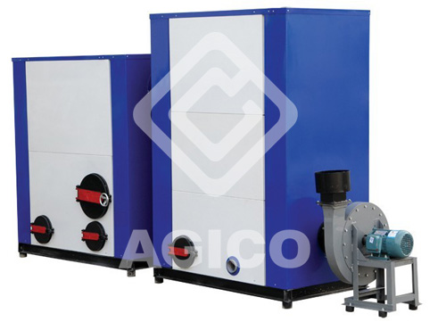 front of biomass chain boiler